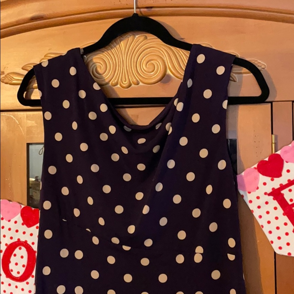 Purple with Tan dots Dress
